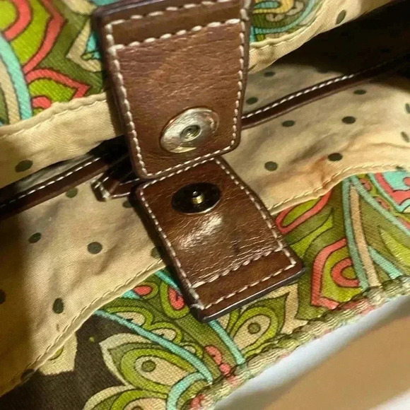 Kate Spade Brown and Green Paisley Hobo Bag - Picture 13 of 16